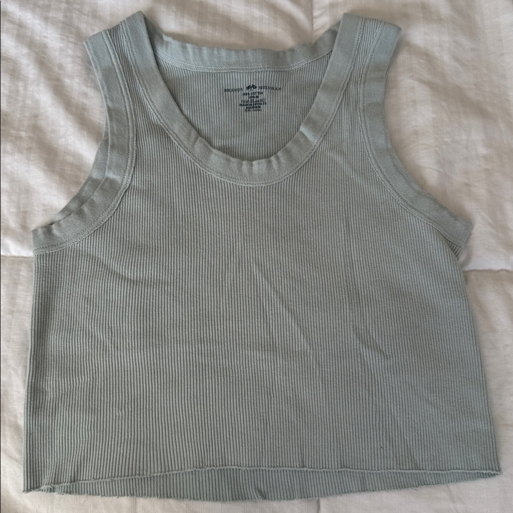 Brandy Melville Sage Ribbed Tank